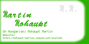 martin mohaupt business card